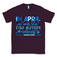 Plum in april we wear blue for autism awareness Classic Tee - Artiststas
