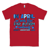 Red in april we wear blue for autism awareness Classic Tee - Artiststas