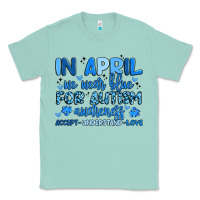 Seafoam in april we wear blue for autism awareness Classic Tee - Artiststas
