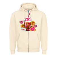 Sandshell Valentines Day Frappe Coffee Zipper Hoodie - FaDigitalArtStudio