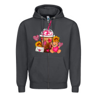 Smoke Valentines Day Frappe Coffee Zipper Hoodie - FaDigitalArtStudio