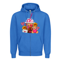 True Royal Valentines Day Frappe Coffee Zipper Hoodie - FaDigitalArtStudio