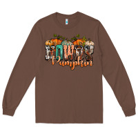 Chestnut western howdy pumpkin Long Sleeve Tee - NancyCooperArtShop