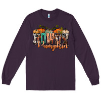 Plum western howdy pumpkin Long Sleeve Tee - NancyCooperArtShop