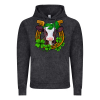Lucky Horseshoe 4 Leaf Clover Baby Calf Vintage Hoodie | Teevron