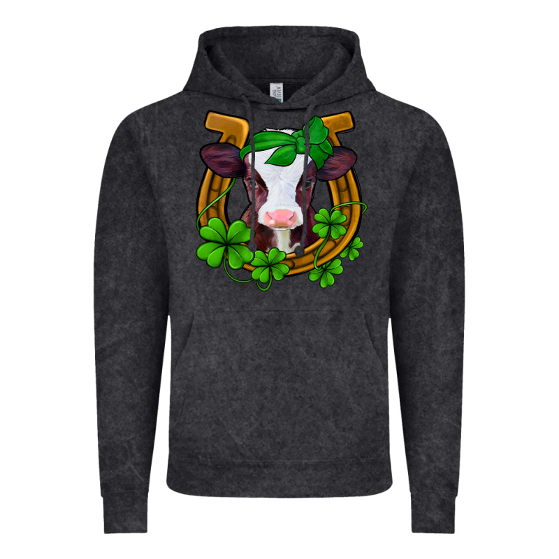 Lucky Horseshoe 4 Leaf Clover Baby Calf Vintage Hoodie by Jasminsmagicworld | Teevron