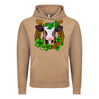 Vintage Coffee lucky horseshoe 4 leaf clover baby calf Vintage Hoodie - Jasminsmagicworld