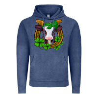 Vintage Denim lucky horseshoe 4 leaf clover baby calf Vintage Hoodie - Jasminsmagicworld