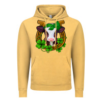 Vintage Mustard lucky horseshoe 4 leaf clover baby calf Vintage Hoodie - Jasminsmagicworld