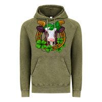 Vintage Olive lucky horseshoe 4 leaf clover baby calf Vintage Hoodie - Jasminsmagicworld