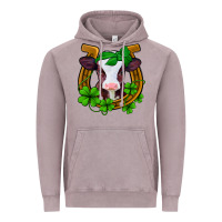 Vintage Zinc lucky horseshoe 4 leaf clover baby calf Vintage Hoodie - Jasminsmagicworld