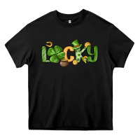 Black lucky st patrick s day Heavy Core Tee - MaliasSmallBusiness