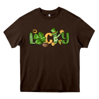Chocolate Brown lucky st patrick s day Heavy Core Tee - MaliasSmallBusiness