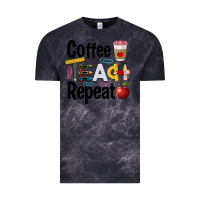 Cloud Black coffee teach repeat Vintage Tee - BarkalooDesign