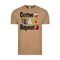 Vintage Coffee coffee teach repeat Vintage Tee - BarkalooDesign