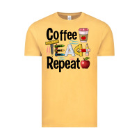 Vintage Mustard coffee teach repeat Vintage Tee - BarkalooDesign