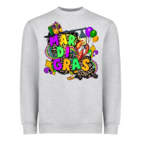 Louisiana Map Mardi Gras Heavyweight Sweatshirt | Teevron