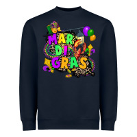 Navy louisiana map mardi gras Heavyweight Sweatshirt - CowGirlArtShop