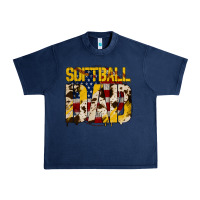 Navy American Softball Dad Urban Heavy Tee - Bettercallsaul