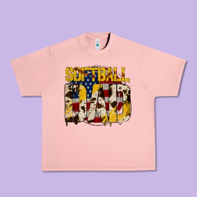 American Softball Dad Urban Heavy Tee Designed By Bettercallsaul