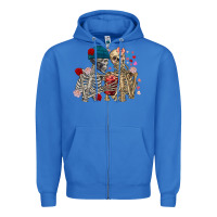 True Royal Skeleton couple Valentine's Day Zipper Hoodie - FaDigitalArtStudio