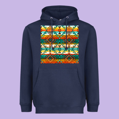 Native American Aztec Seamless Pattern 1 Heavyweight Hoodie Designed By Bundleandbundleshop