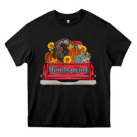 Black thanksgiving truck turkey pumpkin Heavy Core Tee - AdoDesignShop