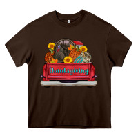 Chocolate Brown thanksgiving truck turkey pumpkin Heavy Core Tee - AdoDesignShop