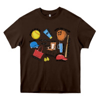 Chocolate Brown softball mom Heavy Core Tee - MaliasSmallBusiness