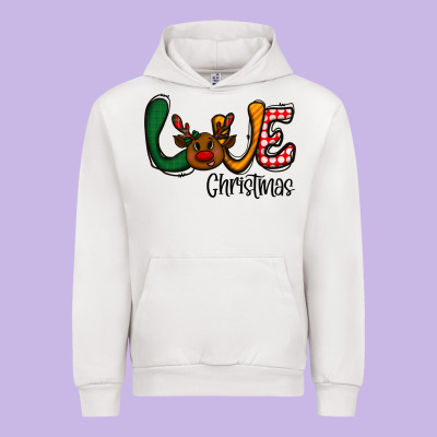 Love Christmas Urban Hoodie Designed By Cowhidedigitalart