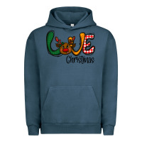 Pigment Midnight Navy love Christmas Urban Hoodie - CowhideDigitalArt