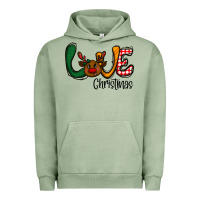Pigment Oil Green love Christmas Urban Hoodie - CowhideDigitalArt