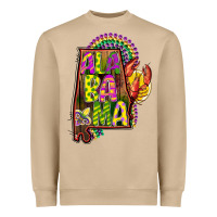 Mardi Gras Alabama Map Heavyweight Sweatshirt | Teevron