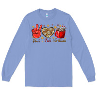 Colony Blue Peace love hot chocolate Long Sleeve Tee - NancyCooperArtShop