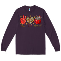 Plum Peace love hot chocolate Long Sleeve Tee - NancyCooperArtShop