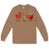 Toasted Coconut Peace love hot chocolate Long Sleeve Tee - NancyCooperArtShop