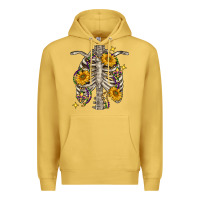 Antique Gold Mardi Gras chest sunflowers skeleton Premium Hoodie - FaDigitalArtStudio