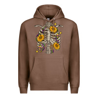 Chestnut Mardi Gras chest sunflowers skeleton Premium Hoodie - FaDigitalArtStudio