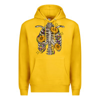 Lemon Mardi Gras chest sunflowers skeleton Premium Hoodie - FaDigitalArtStudio