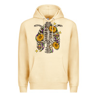 Pina Colada Mardi Gras chest sunflowers skeleton Premium Hoodie - FaDigitalArtStudio