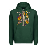 Sports Green Mardi Gras chest sunflowers skeleton Premium Hoodie - FaDigitalArtStudio