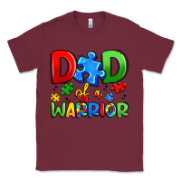 Burgundy dad of a warrior Classic Tee - Artiststas