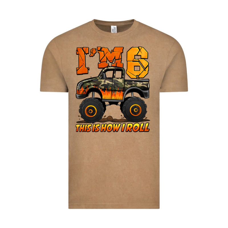 I'm Six This Is How I Roll Monster Truck Birthday Vintage Tee by Jasminsmagicworld | Teevron