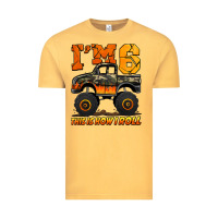 Vintage Mustard i'm six this is how i roll monster truck birthday Vintage Tee - Jasminsmagicworld
