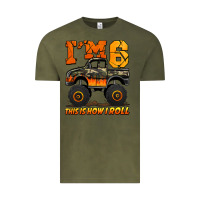 Vintage Olive i'm six this is how i roll monster truck birthday Vintage Tee - Jasminsmagicworld