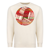 Sandshell african fabric pattern round earrings 2 Premium Sweatshirt - BundleAndBundleShop