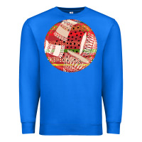 True Royal african fabric pattern round earrings 2 Premium Sweatshirt - BundleAndBundleShop