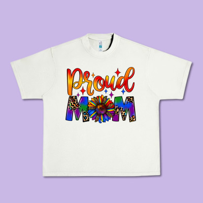 Proud Mom Urban Heavy Tee Designed By Jahusdesignshop