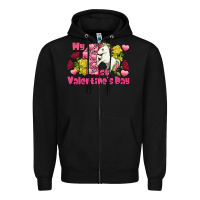 Black My first Valentine's Day Unicorn Zipper Hoodie - FaDigitalArtStudio