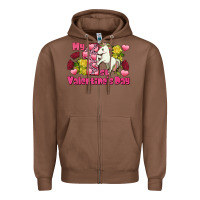 My First Valentine's Day Unicorn Zipper Hoodie | Teevron